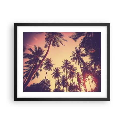 Affiche dans un cadre noir - Poster - Variation tropicale - 50x40 cm