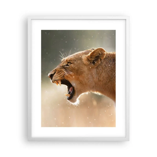 Affiche dans un cadre blanc - Poster - Essayez de ne pas écouter - 40x50 cm