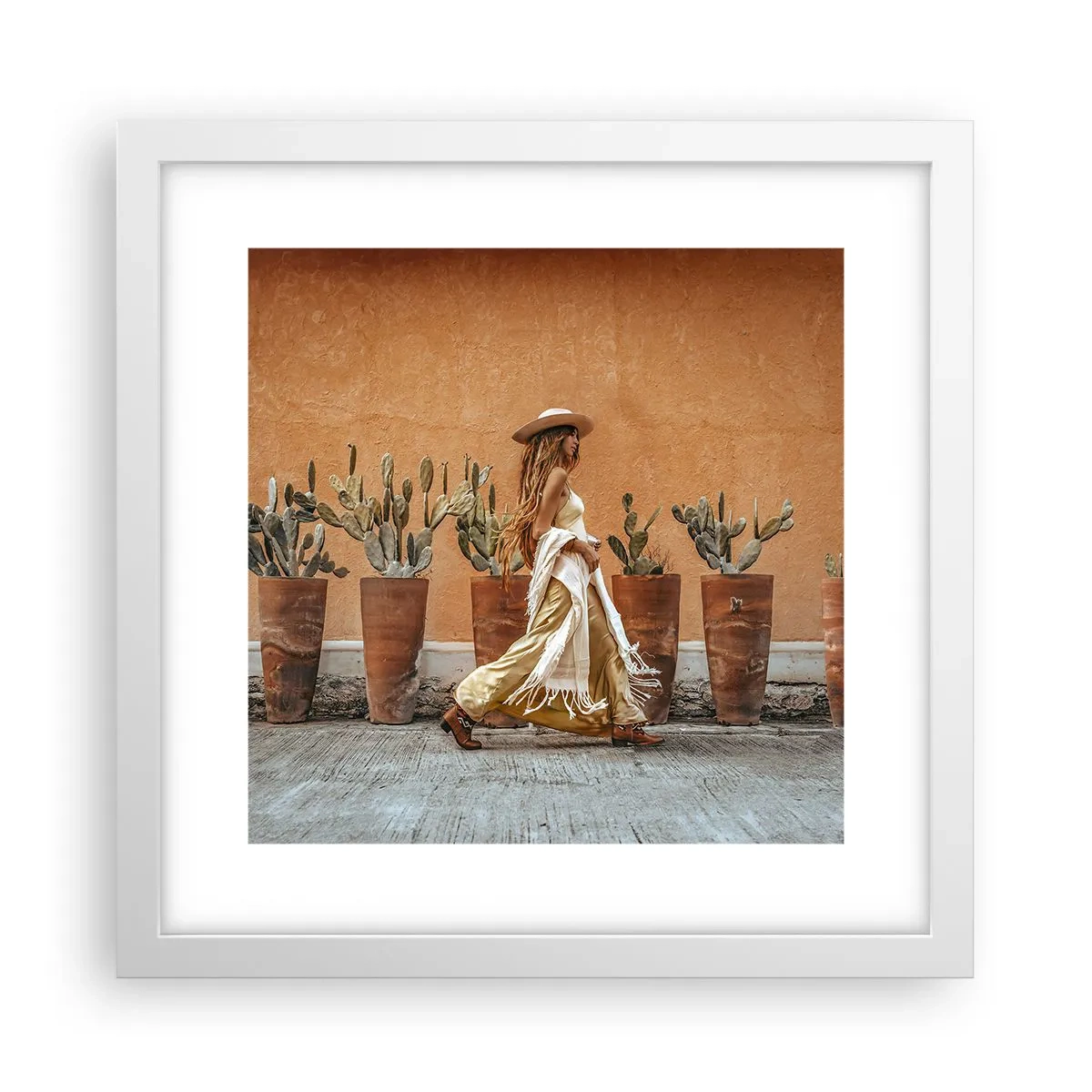 Affiche dans un cadre blanc - Poster - Style hippie - 30x30 cm