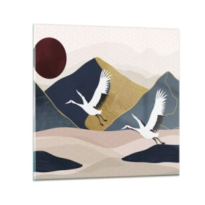 Impression sur verre - Image sur verre - Encore une fois, la journée s'est ÉCOULÉE - 70x70 cm