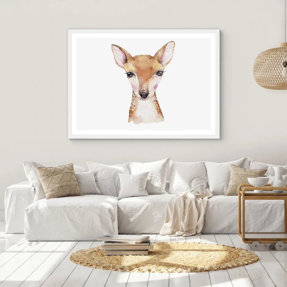 Affiche dans un cadre blanc - Poster - L'innocence de la nature - 40x30 cm