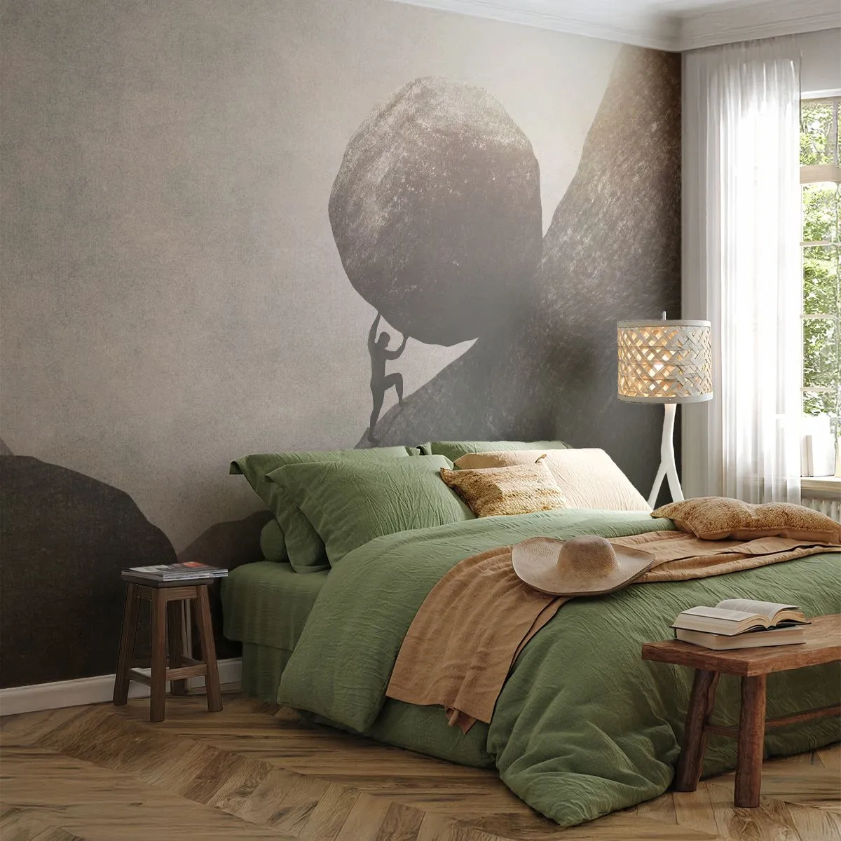 Papier Peint Autocollant Deluxe Sticker - Je crois contre tout espoir - Abstraction, Morceau, Forcer - 250x175 cm