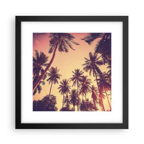 Affiche dans un cadre noir - Poster - Variation tropicale - 30x30 cm