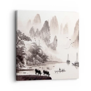 Impression sur toile - Image sur toile - Le quotidien exotique de l'Orient - 40x40 cm