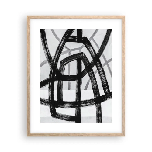 Affiche dans un chêne clair - Poster - Profondeur du bâtiment - 40x50 cm