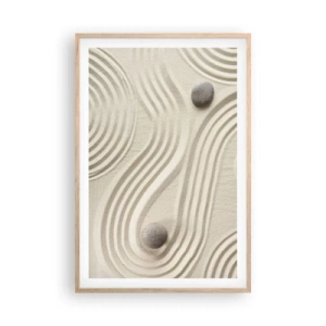 Affiche dans un chêne clair - Poster - Touche de chaleur - 61x91 cm