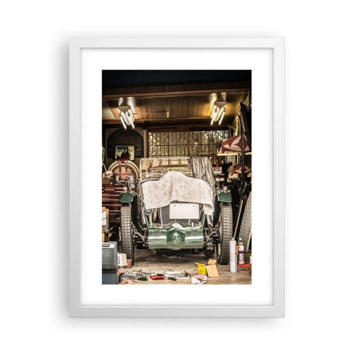 Affiche dans un cadre blanc - Poster - Retour vers le passé - 30x40 cm