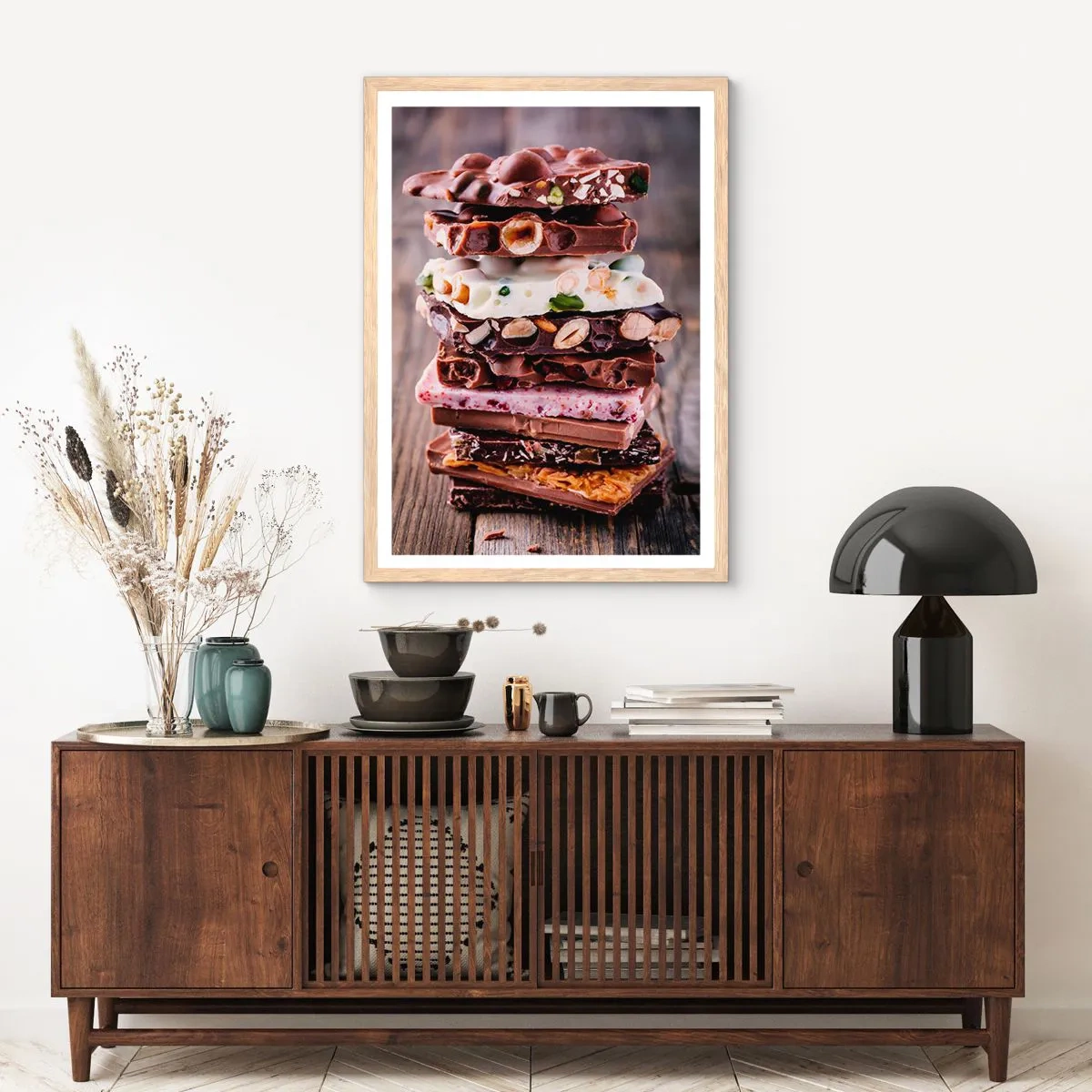 Affiche dans un chêne clair - Poster - Une perspective réjouissante - 70x100 cm