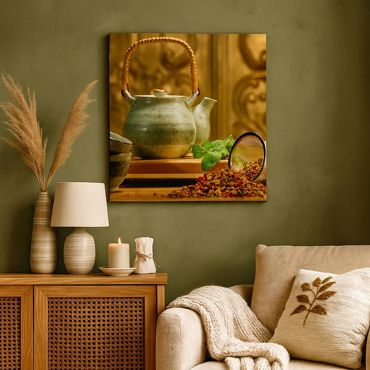 Impression sur toile - Image sur toile - Un traité sur la consommation de thé - 30x30 cm