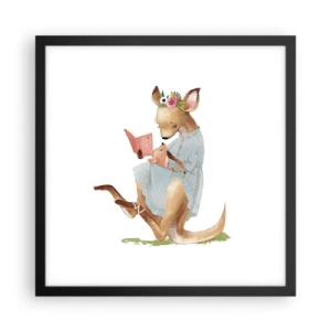 Affiche dans un cadre noir - Poster - Lis-moi maman - 40x40 cm