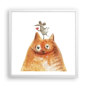 Affiche dans un cadre blanc - Poster - Amour paradoxal - 50x50 cm