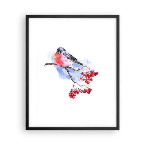 Affiche dans un cadre noir - Poster - L'hiver en couleurs - 40x50 cm