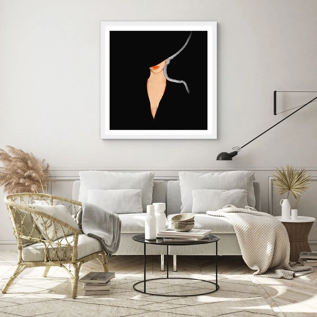 Affiche dans un cadre blanc - Poster - Élégance et style - 30x30 cm