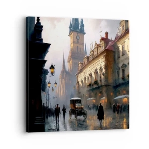 Impression sur toile - Image sur toile - Le charme d'une soirée pragoise - 30x30 cm
