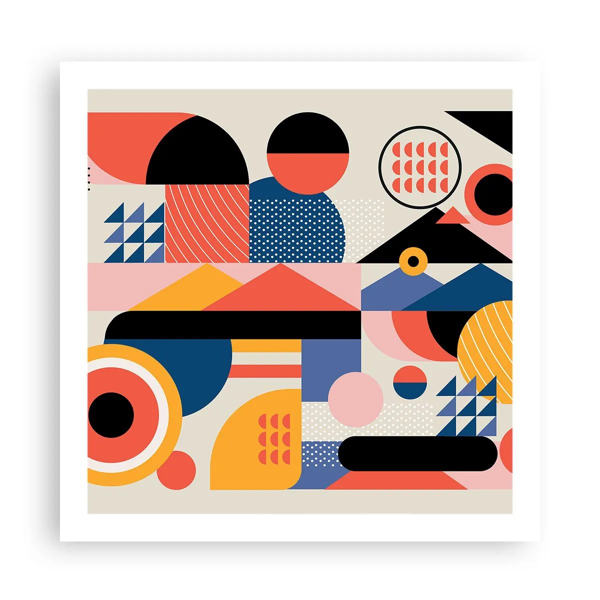 Affiche - Poster - Composition : jouer - 60x60 cm