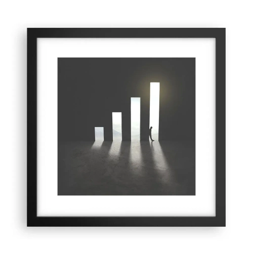 Affiche dans un cadre noir - Poster - Succès – impression - 30x30 cm