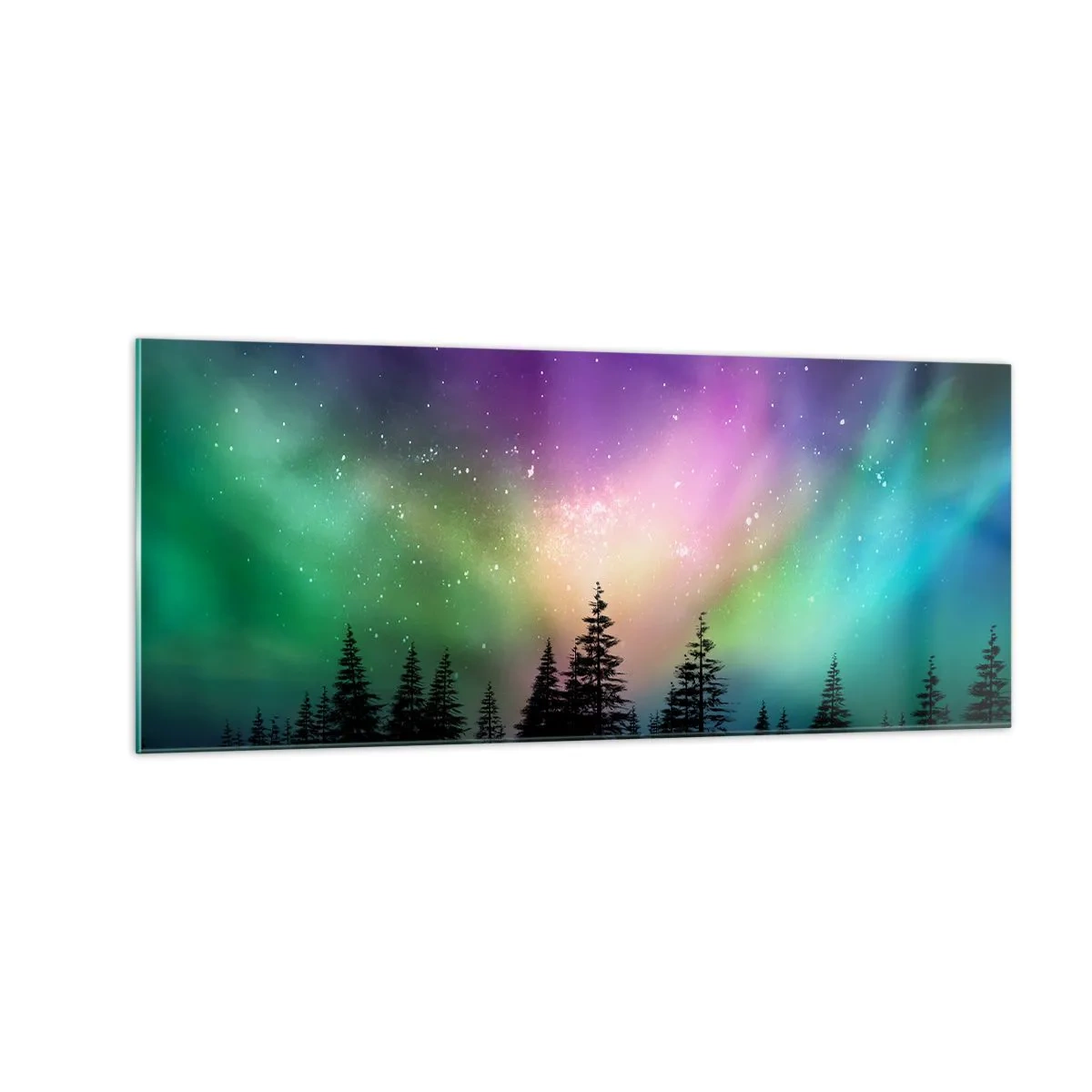 Impression sur verre - Image sur verre - Magie blanche - 100x40 cm