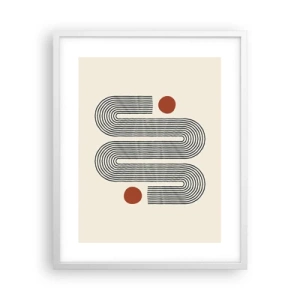 Affiche dans un cadre blanc - Poster - Du début à la fin - 40x50 cm