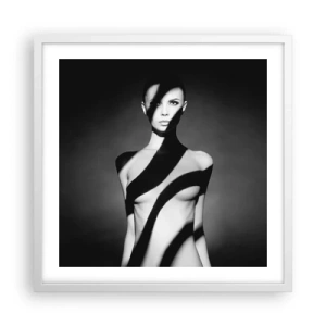 Affiche dans un cadre blanc - Poster - Dans la brillance et l'ombre - 50x50 cm