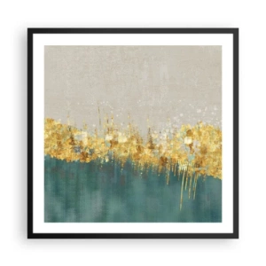 Affiche dans un cadre noir - Poster - La frontière dorée - 60x60 cm