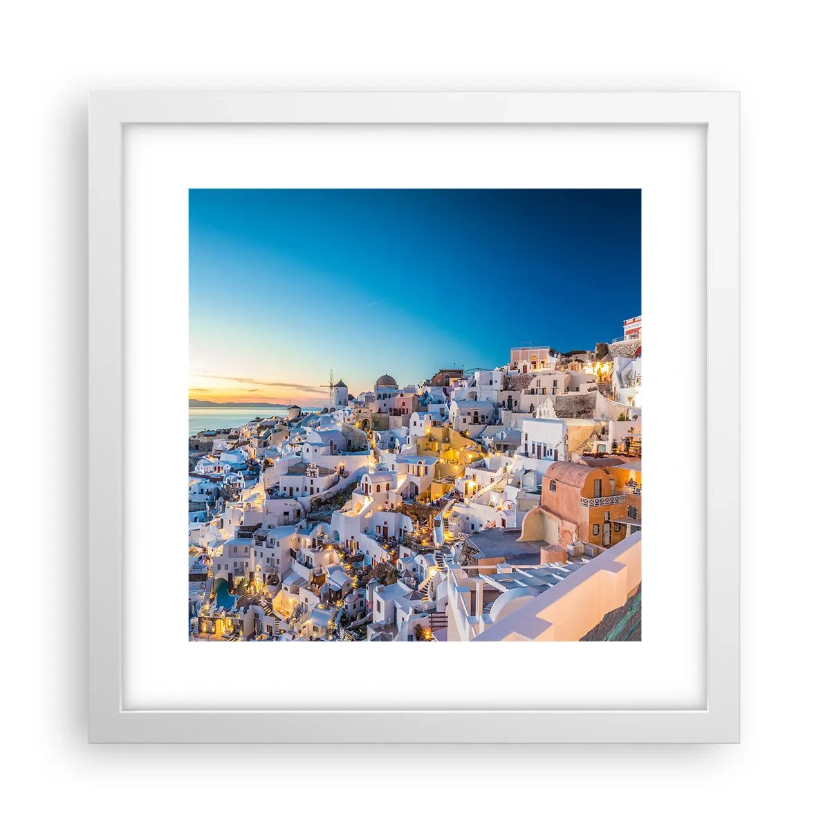 Affiche dans un cadre blanc - Poster - L'essence de la grecque - 30x30 cm