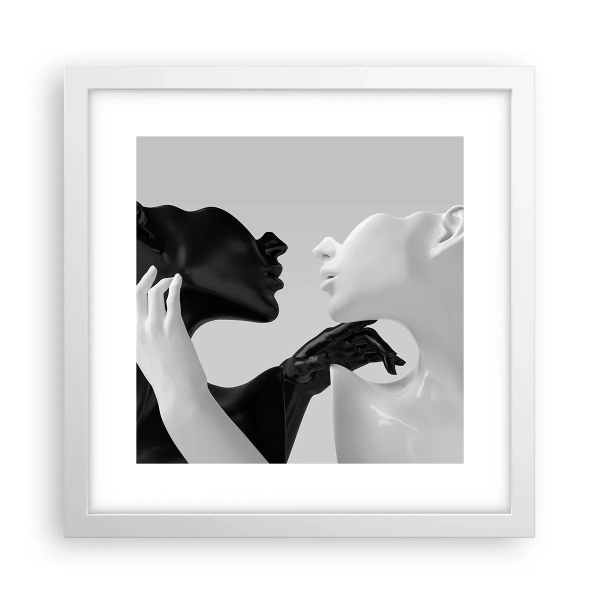 Affiche dans un cadre blanc - Poster - Attraction - désir - 30x30 cm