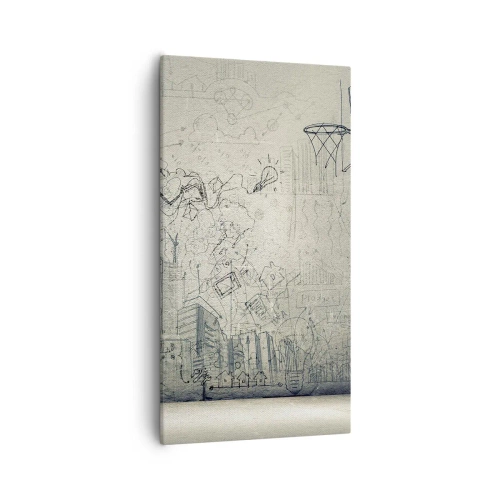 Impression sur toile - Image sur toile - Ma vie fantastique en ville - 55x100 cm