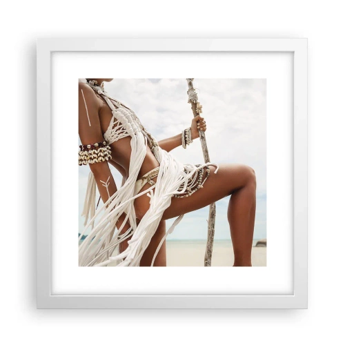 Affiche dans un cadre blanc - Poster - Prêtresse du soleil - 30x30 cm