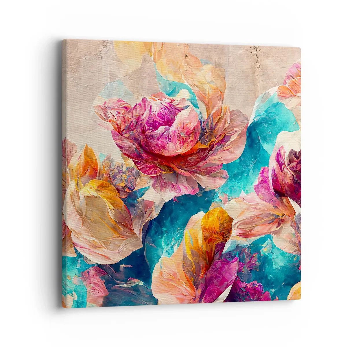 Impression sur toile - Image sur toile - Splendeur colorée du bouquet - 40x40 cm