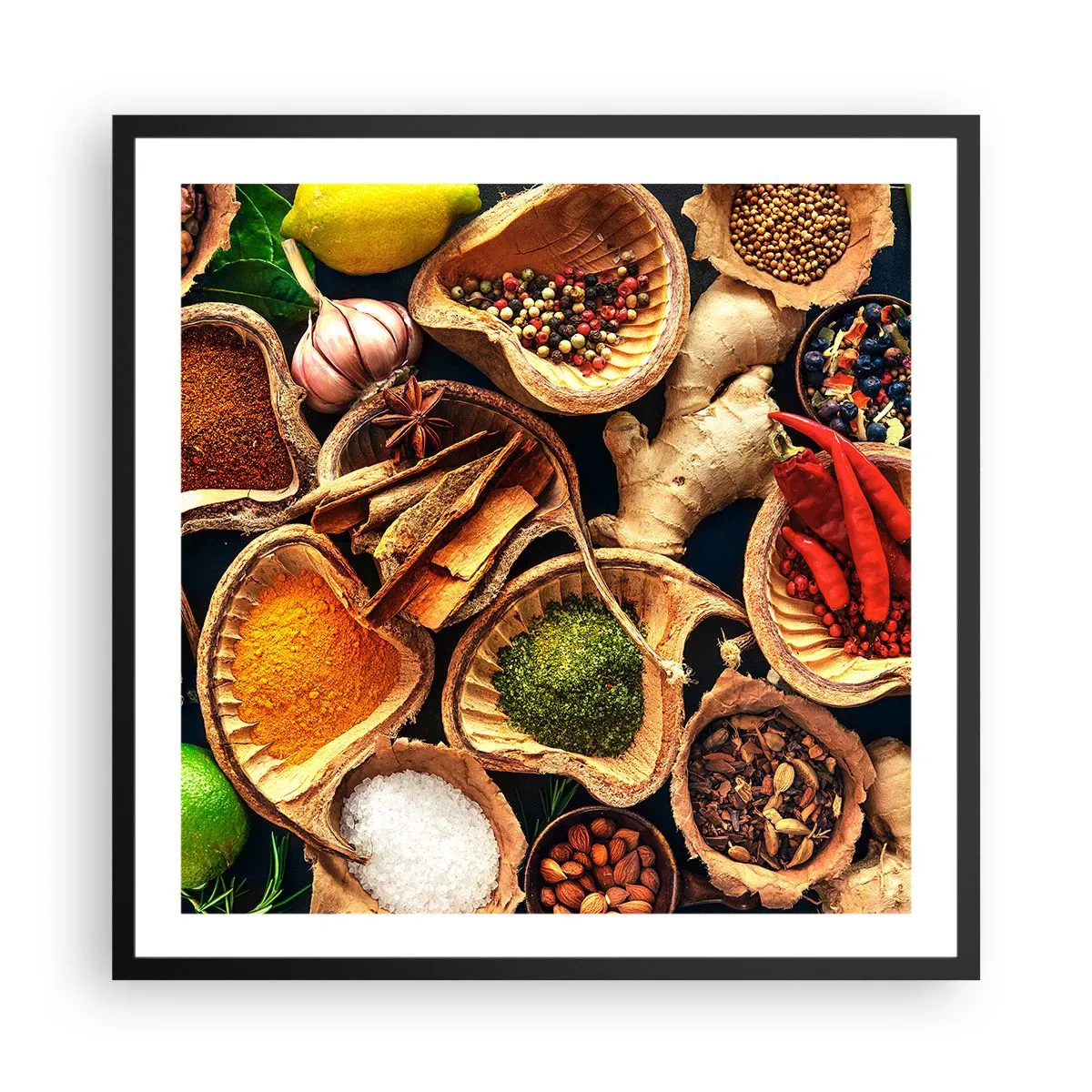 Affiche dans un cadre noir - Poster - Prends ce que tu veux - 60x60 cm