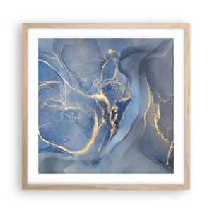 Affiche dans un chêne clair - Poster - Poussière d'or - 50x50 cm