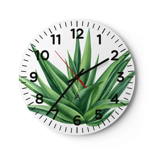 Horloge murale - Pendule murale - Vert – force – vie - 30x30 cm