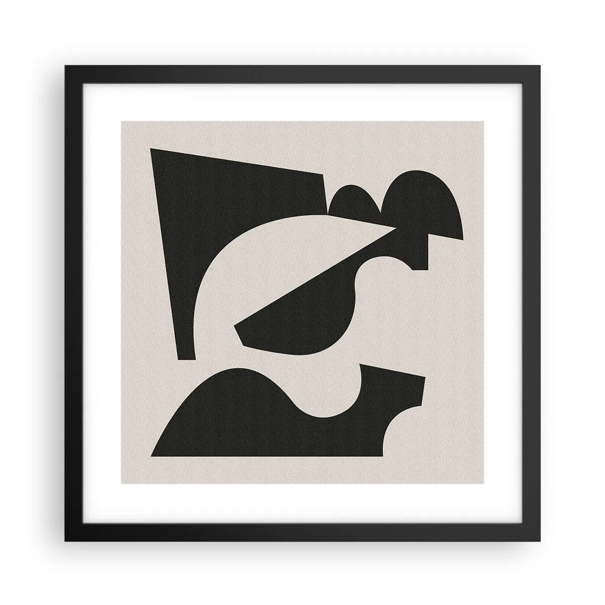 Affiche dans un cadre noir - Poster - À monter soi-même - 40x40 cm