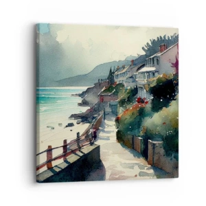 Impression sur toile - Image sur toile - Ville méditerranéenne - 30x30 cm
