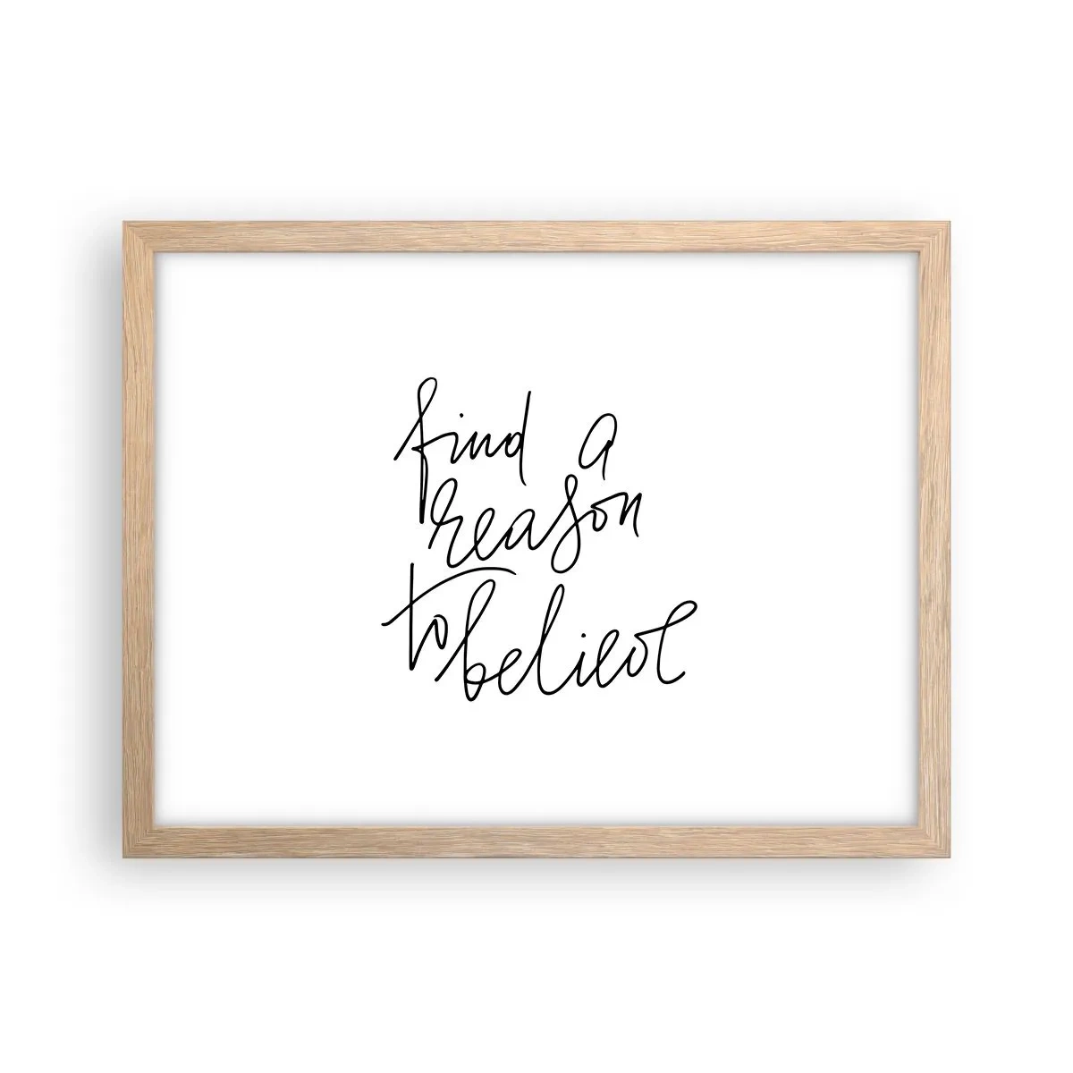 Affiche dans un chêne clair - Poster - C'est possible - 40x30 cm