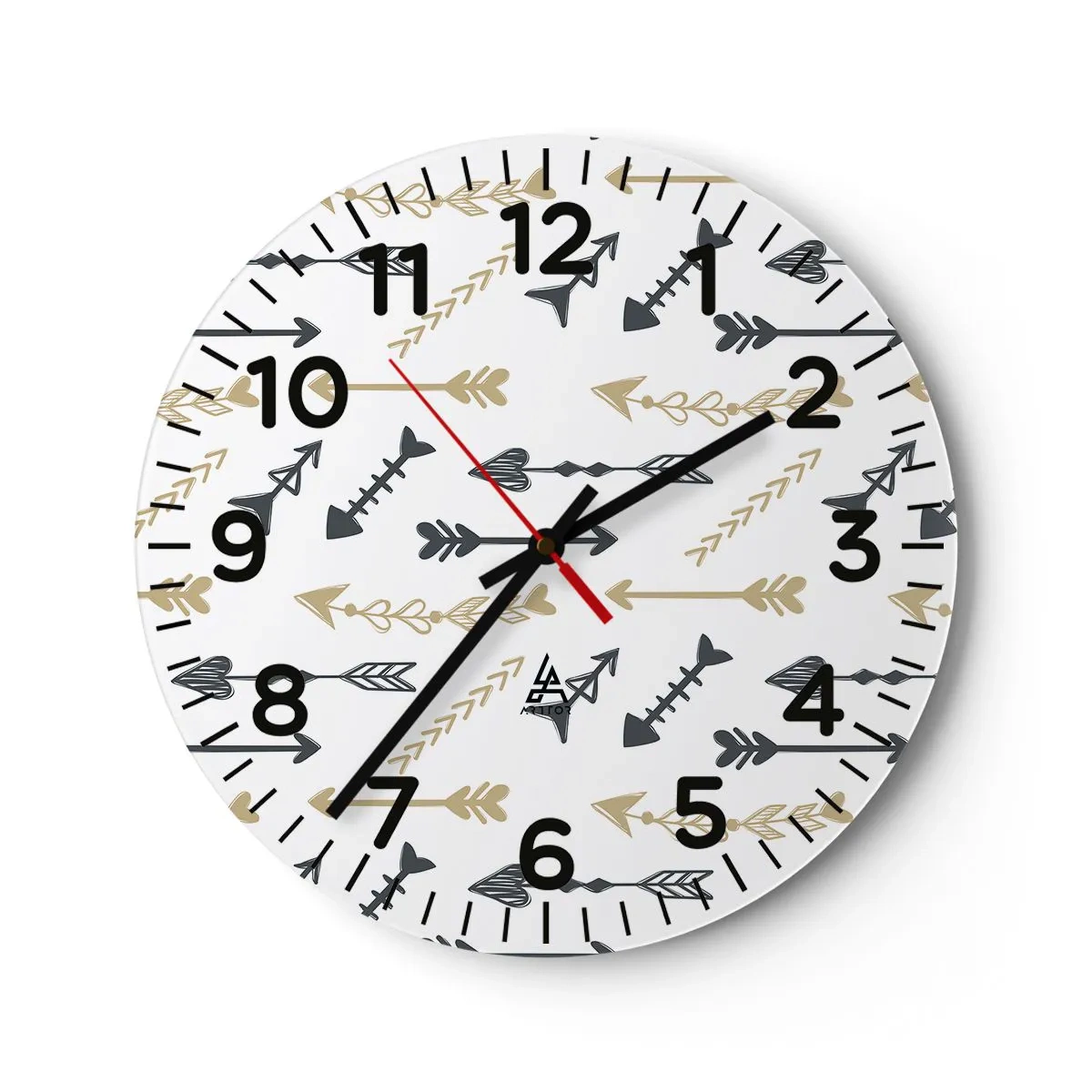 Horloge murale - Pendule murale - Le rêve de l'archer - 30x30 cm