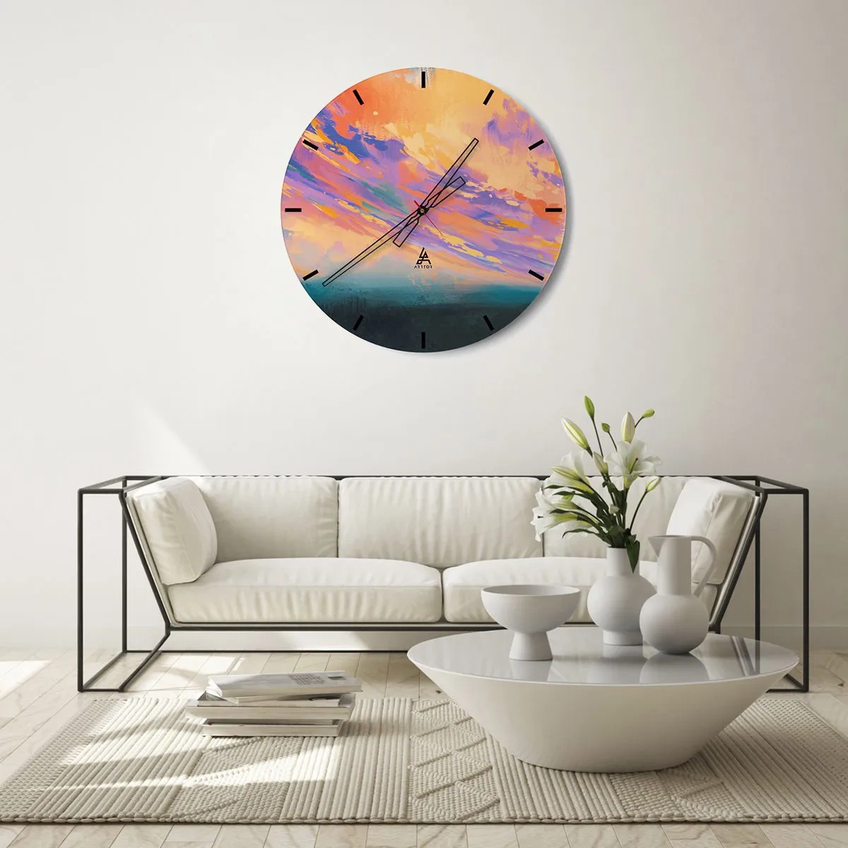 Horloge murale - Pendule murale - La force d'attraction - 40x40 cm