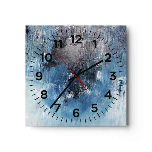 Horloge murale - Pendule murale - Rhapsodie en bleu - 40x40 cm