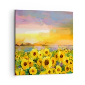 Impression sur toile - Image sur toile - Le soleil lui-même est descendu sur terre - 50x50 cm