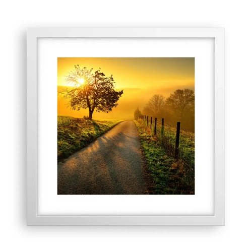 Affiche dans un cadre blanc - Poster - Après-midi de miel - 30x30 cm