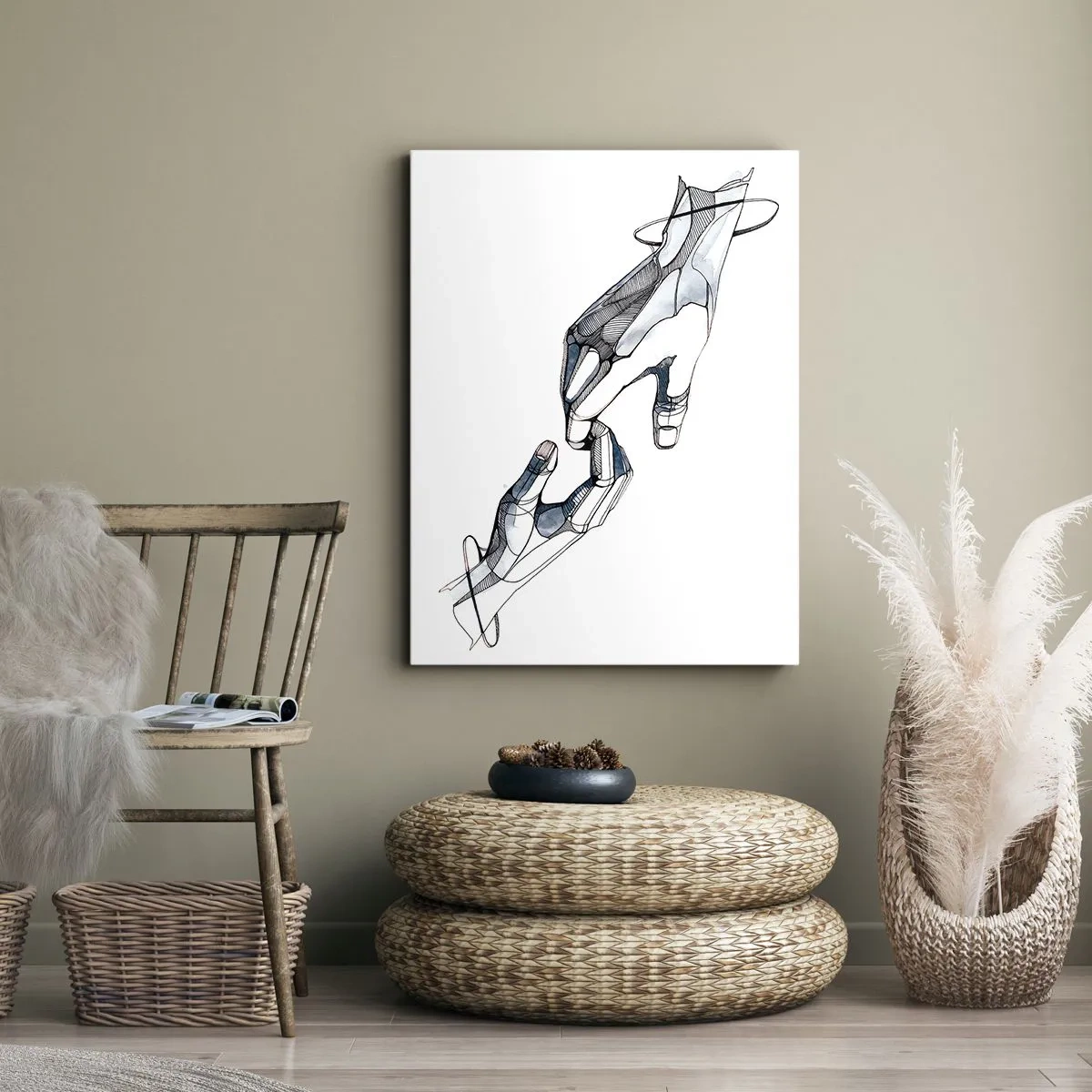Impression sur toile - Image sur toile - Un bon geste - 55x100 cm