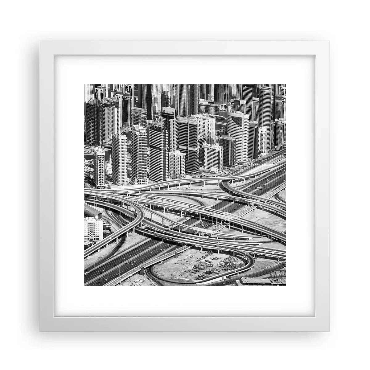 Affiche dans un cadre blanc - Poster - Dubaï - la ville impossible - 30x30 cm