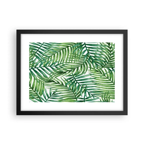 Affiche dans un cadre noir - Poster - Sous la canopée verte - 40x30 cm