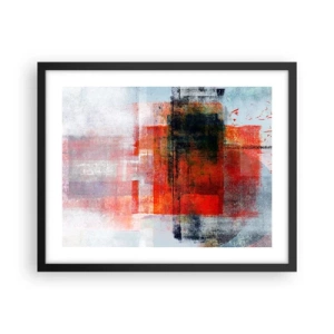 Affiche dans un cadre noir - Poster - Composition embrasée - 50x40 cm