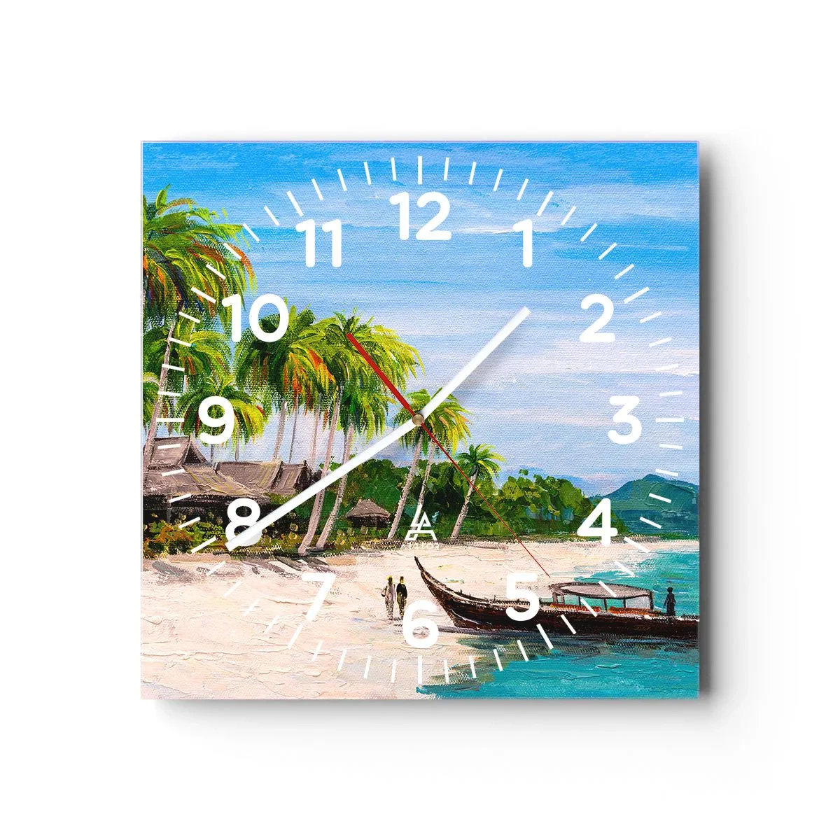 Horloge murale - Pendule murale - Rêve exotique - 30x30 cm