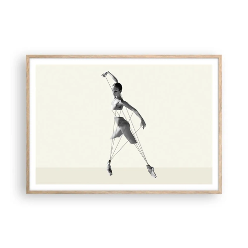 Affiche dans un chêne clair - Poster - Dans le théatre de la vie - 100x70 cm