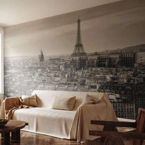 Papier Peint Autocollant Deluxe Sticker - Sur les toits de Paris - Ville, Paris, Architecture - 150x105 cm