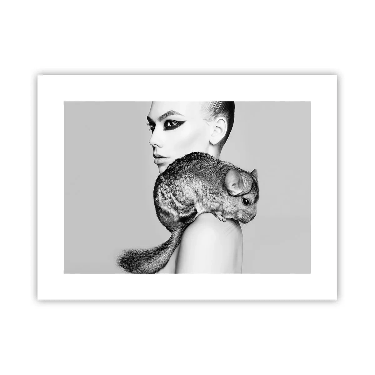Affiche - Poster - Dame au chinchilla - 40x30 cm