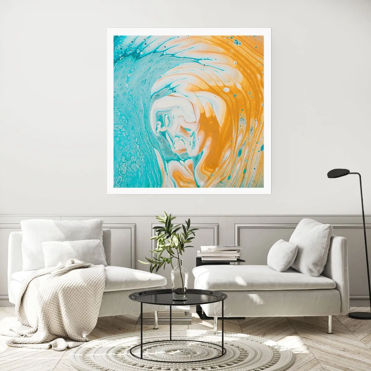 Affiche - Poster - Tourbillon pastel - 60x60 cm
