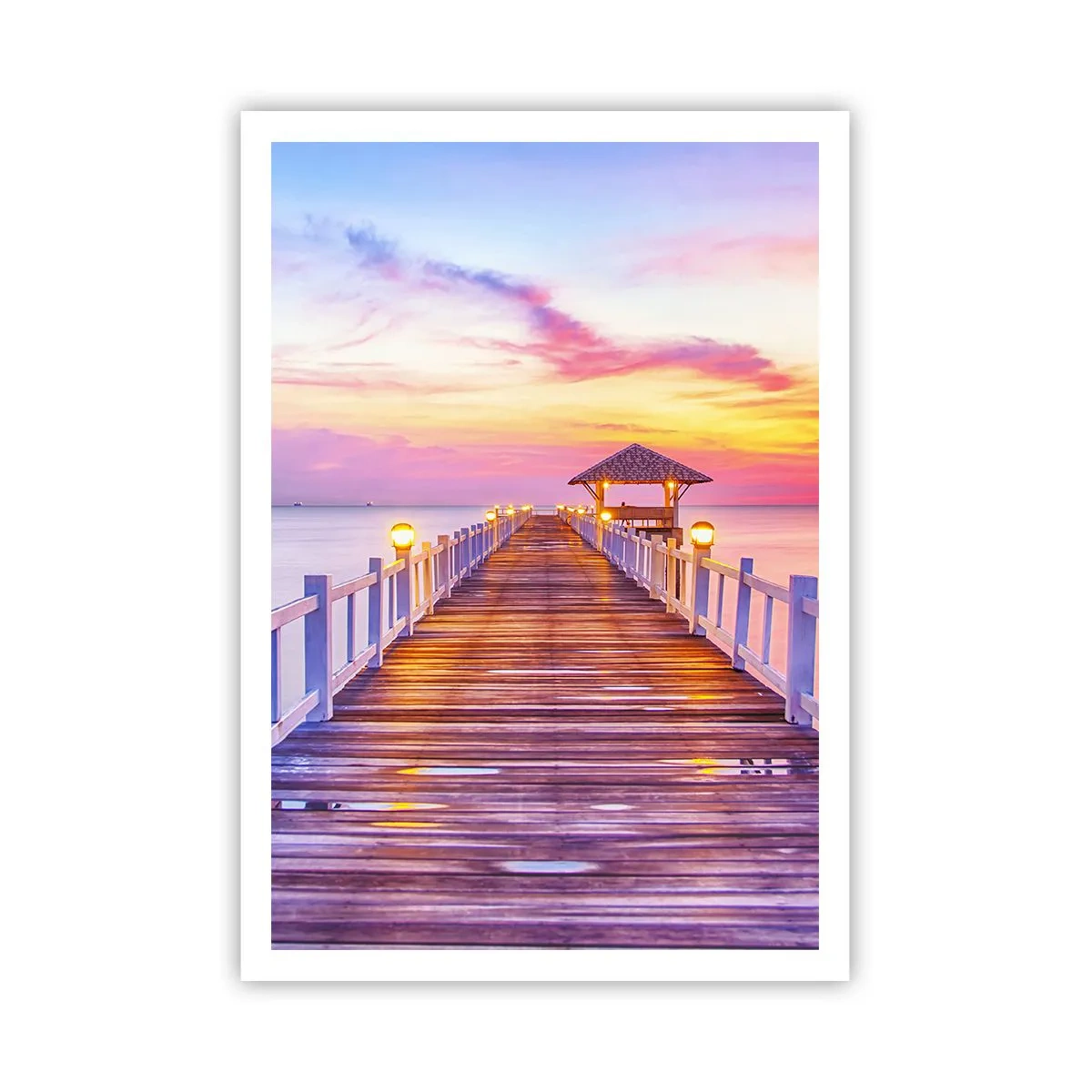 Affiche - Poster - Le silence lilas-doré du soir - 70x100 cm